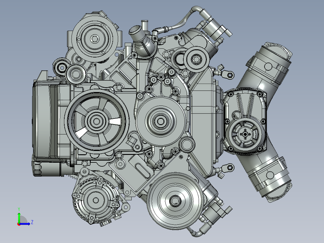LLXX发动机左视图