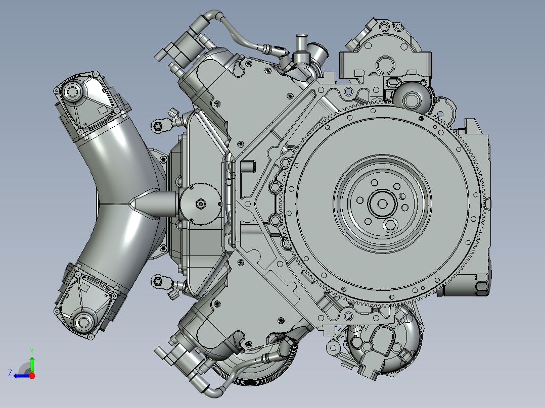 LLXX发动机右视图