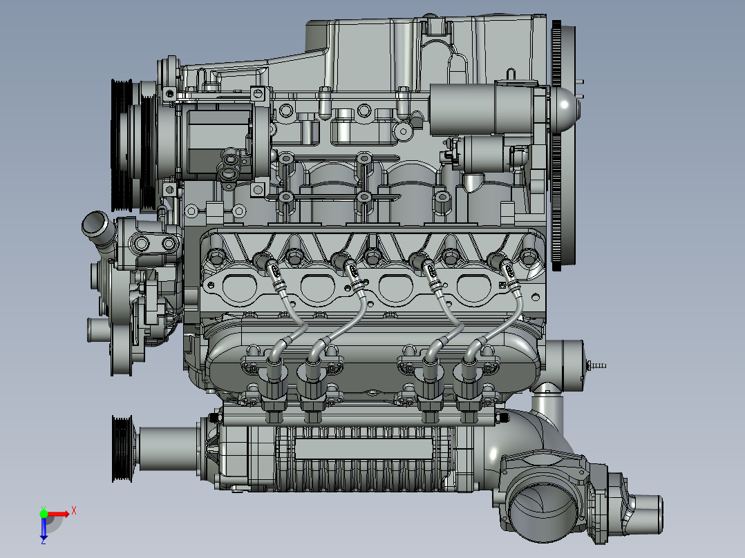 LLXX发动机俯视图