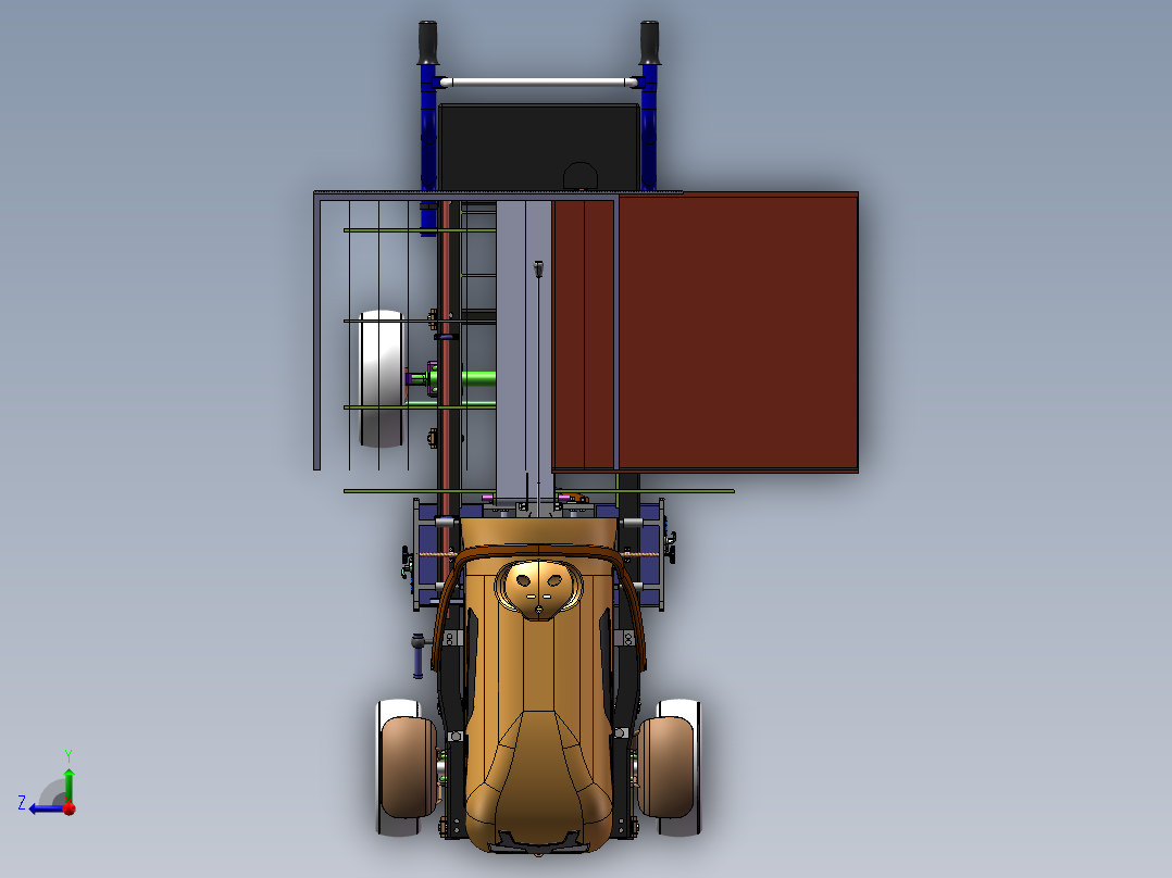 对称双链种埋一体化西瓜幼苗种植机右视图