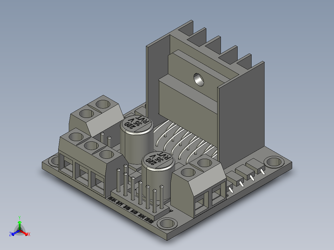 L298模块正等轴测图