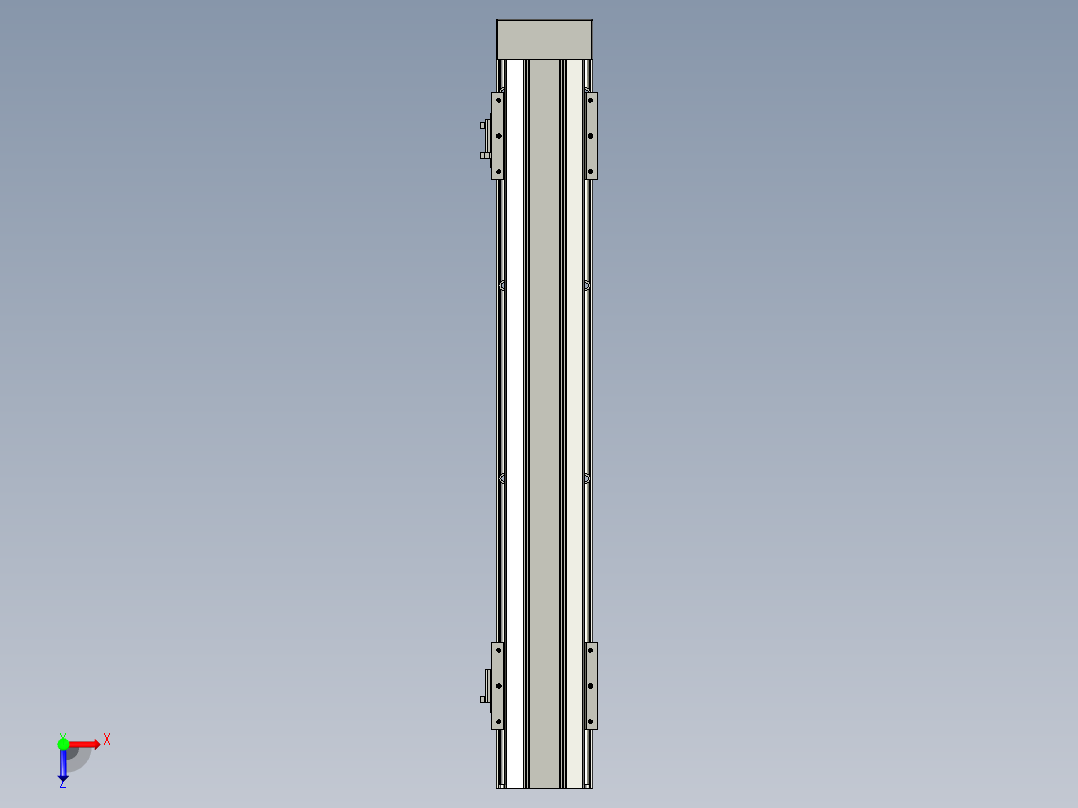 直线模组LHAT10-CA-S550-D-C3设计图纸俯视图