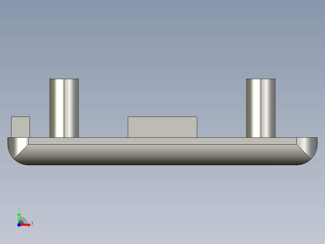 型材-BR 45X60 COVER CAP WITH HOLE KJN191094前视图