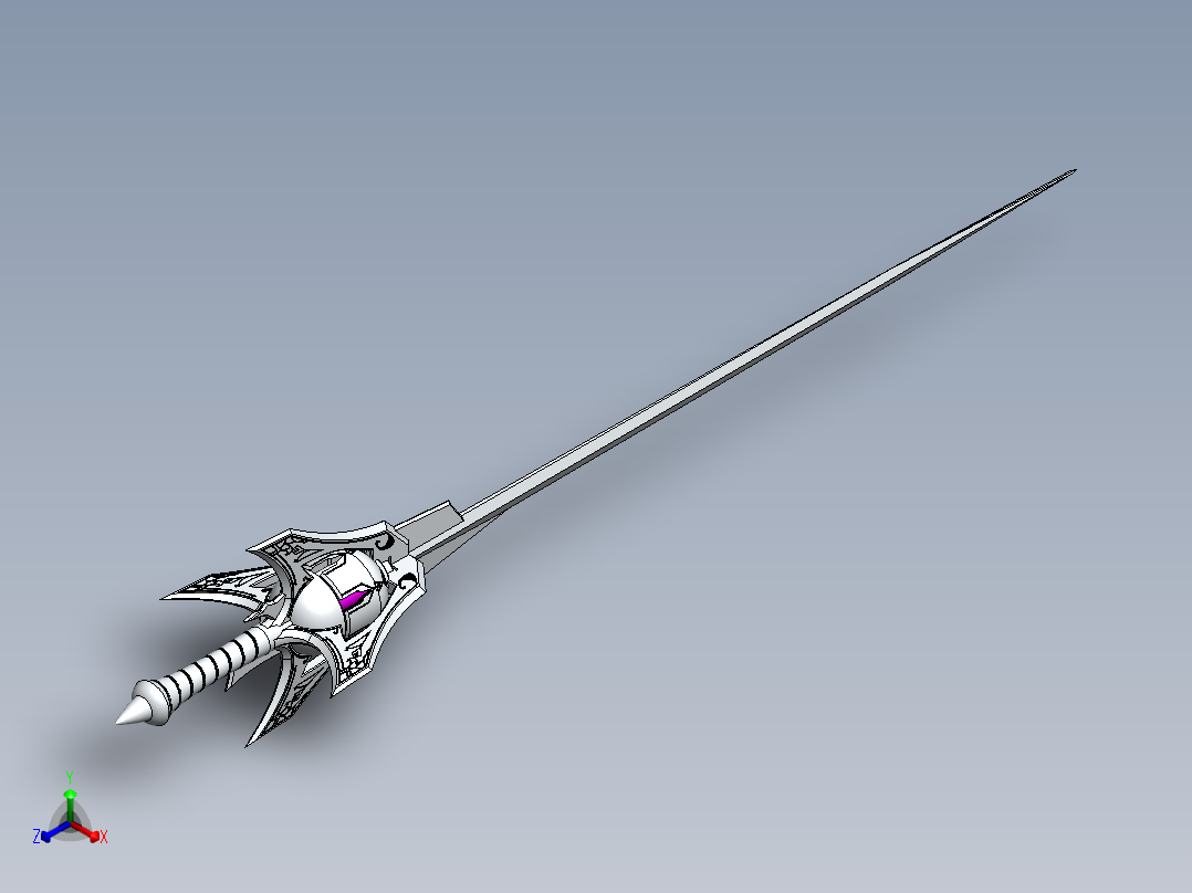 剑、宝剑(171)正等轴测图