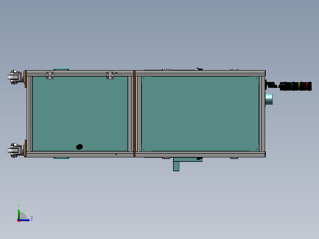 光纤镭雕机(sw22可编辑+工程图)左视图