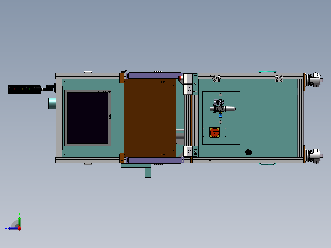光纤镭雕机(sw22可编辑+工程图)右视图
