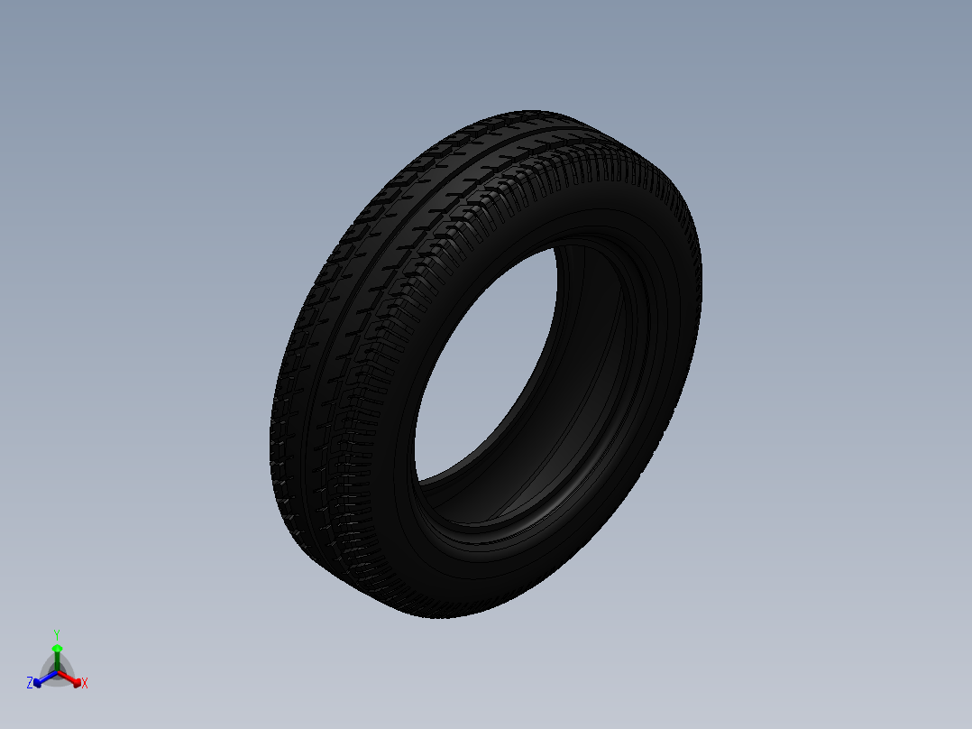 solidworks pneu 165轮胎3D模型正等轴测图