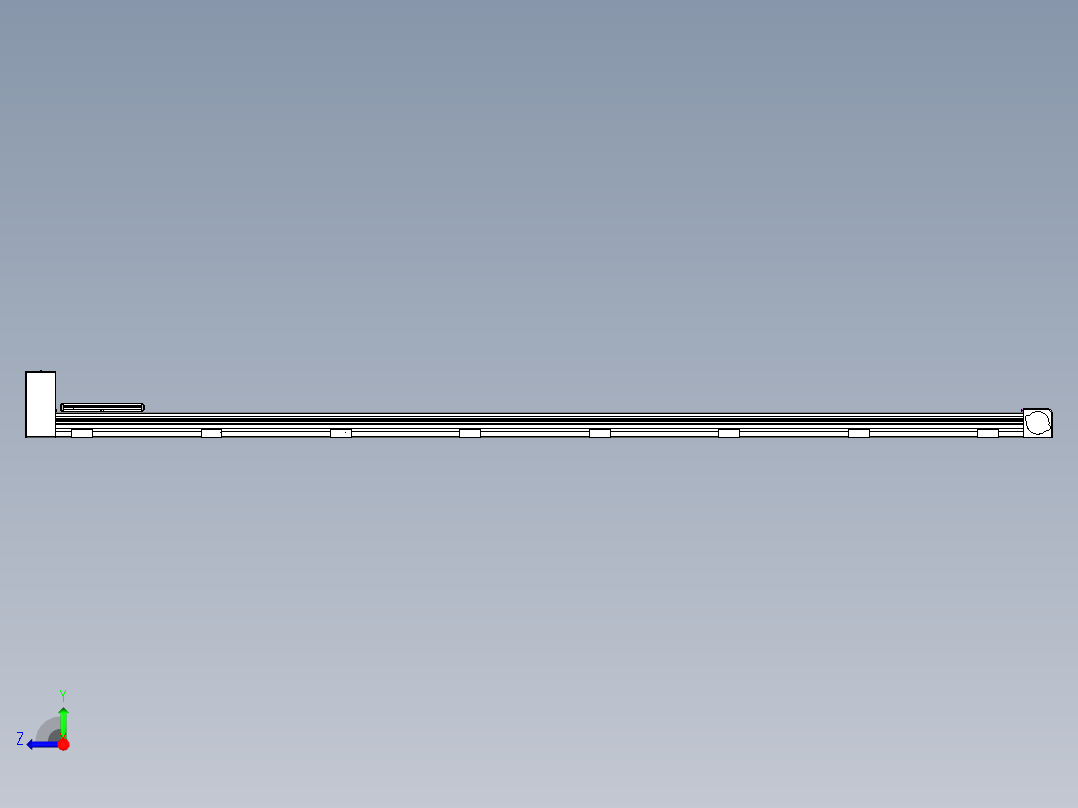 同步带滑台-欧规B8-L88-S2700-L-ZP75-D3-N10右视图