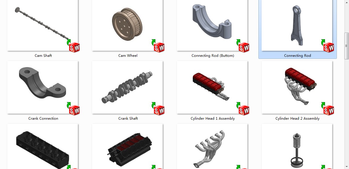 V12发动机3D模型图纸 汽车引擎 水冷设计就绪