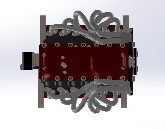 V12发动机3D模型图纸 汽车引擎 水冷设计就绪