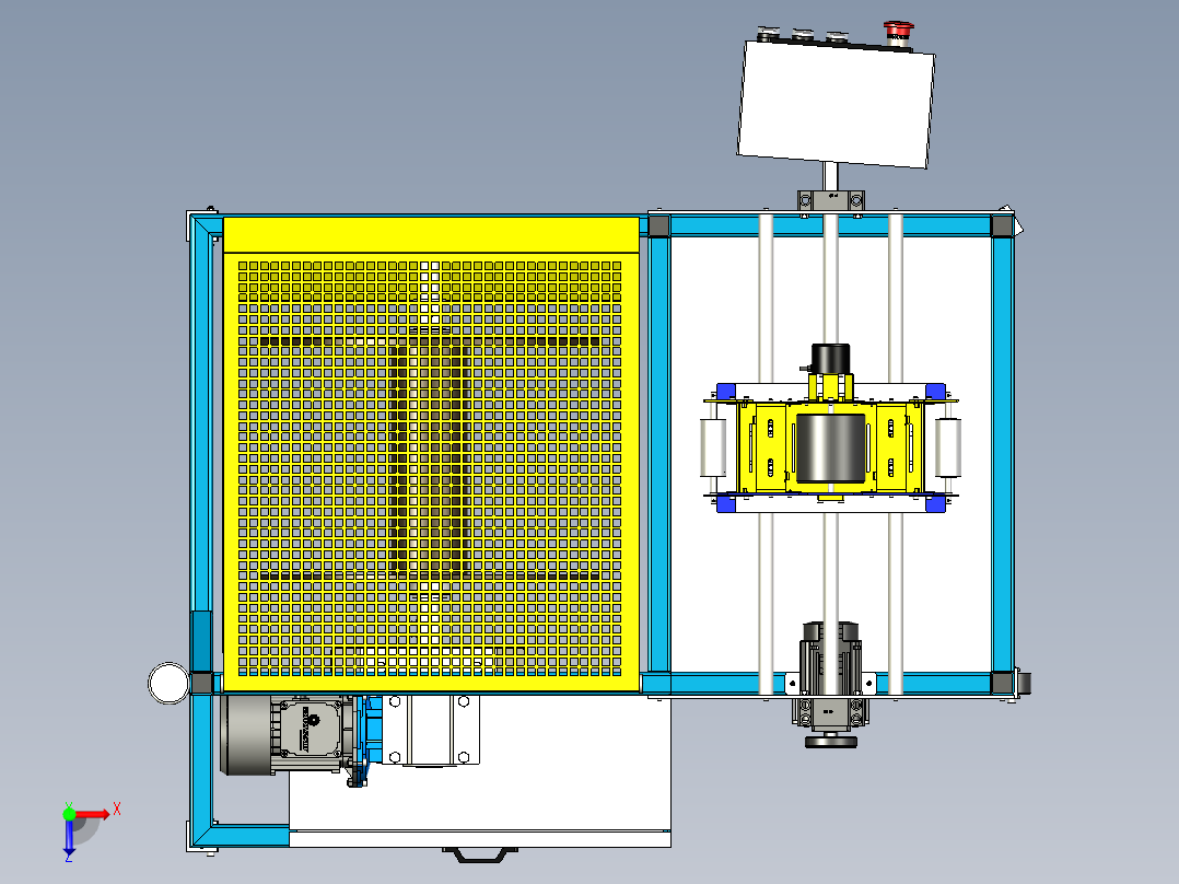 电缆绕线机俯视图