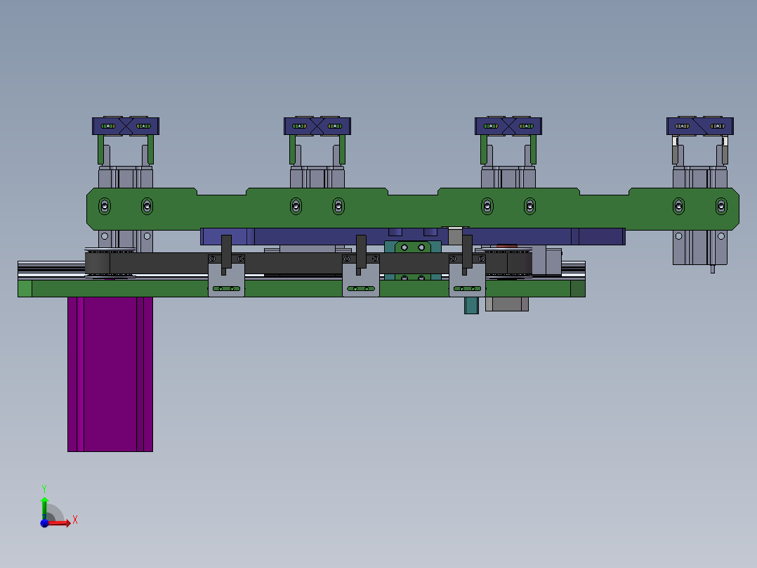 5.水平移栽机构前视图