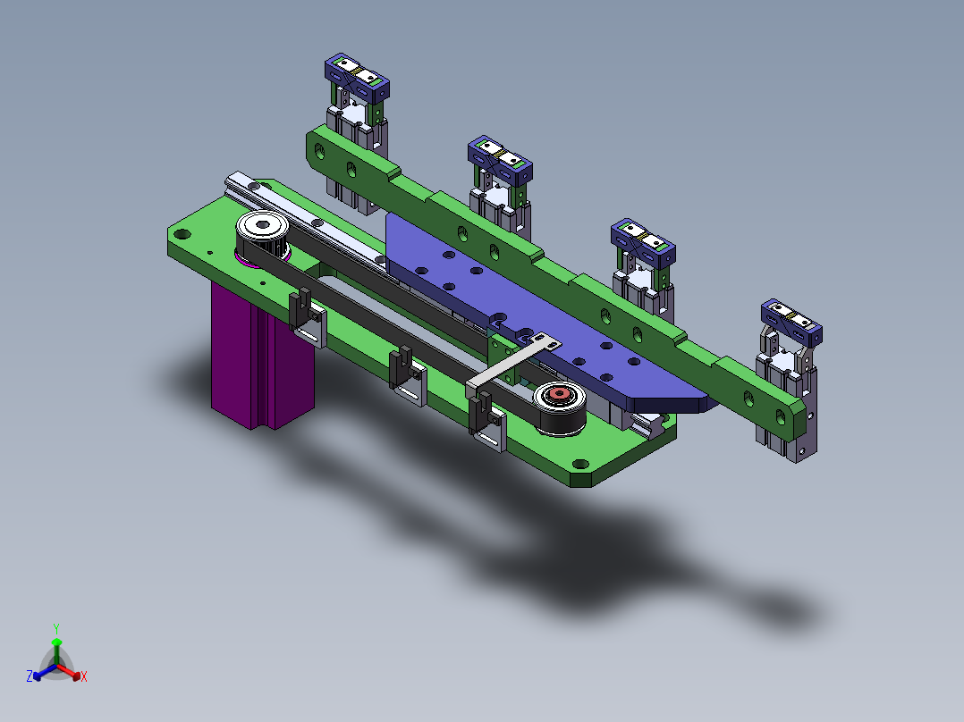 5.水平移栽机构正等轴测图