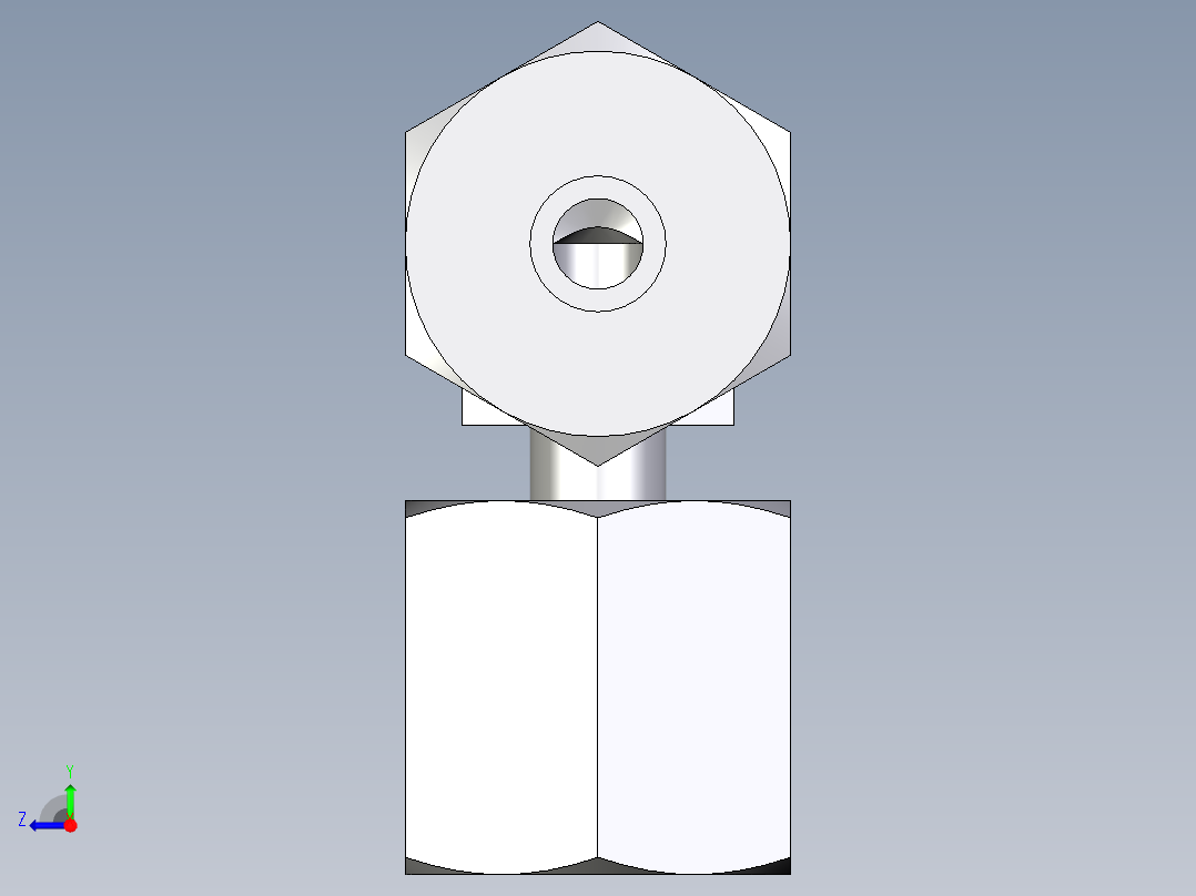 卡套式工业通用硬管接头EO_Standpipe_elbow_EVW06SCF右视图