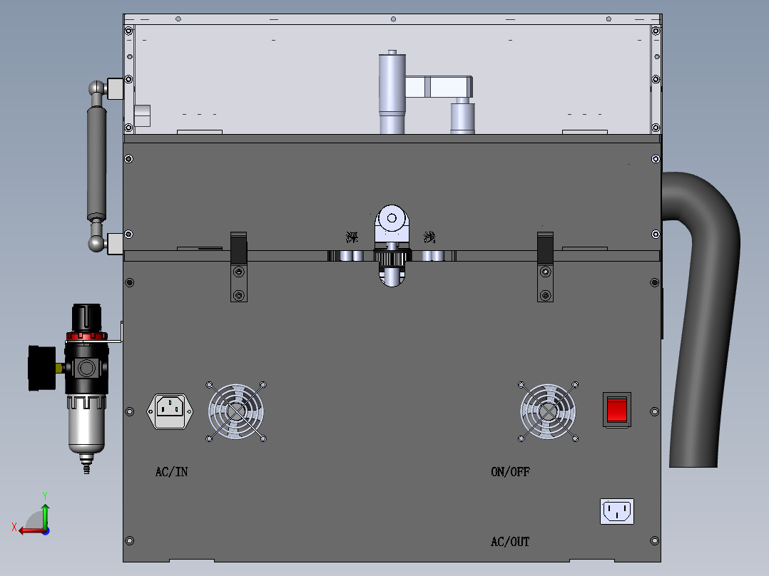 手机电源壳切割检测机后视图