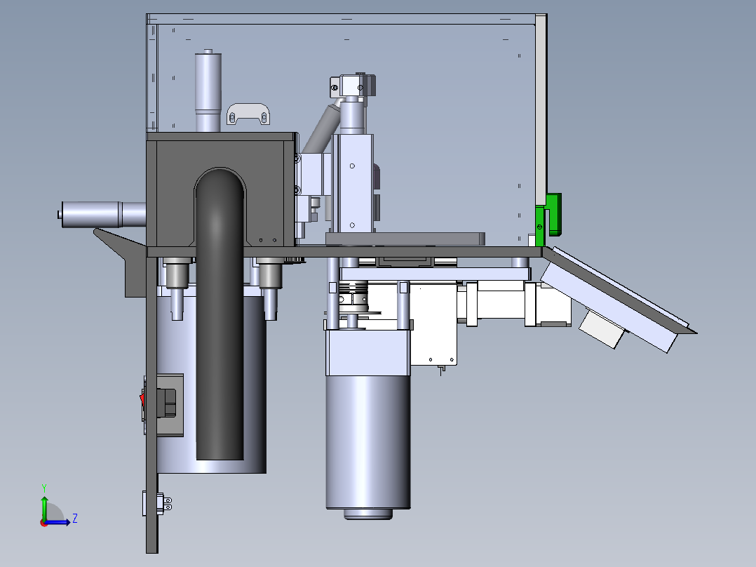 手机电源壳切割检测机左视图