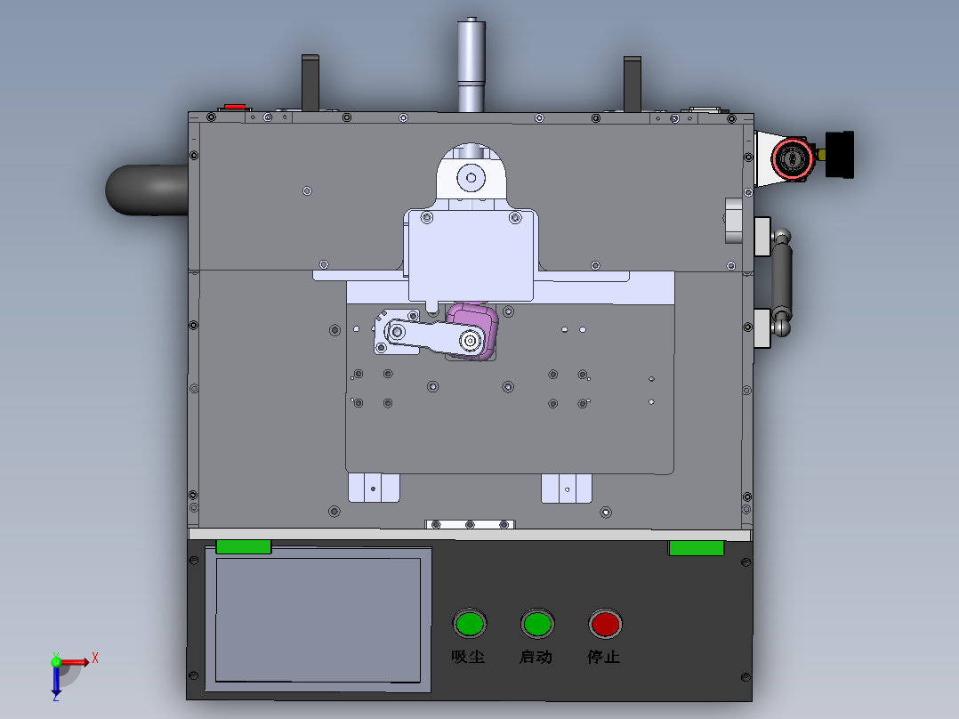手机电源壳切割检测机俯视图