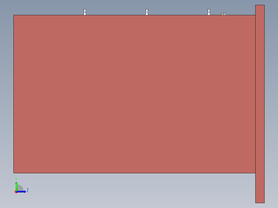 电脑桌3D模型左视图