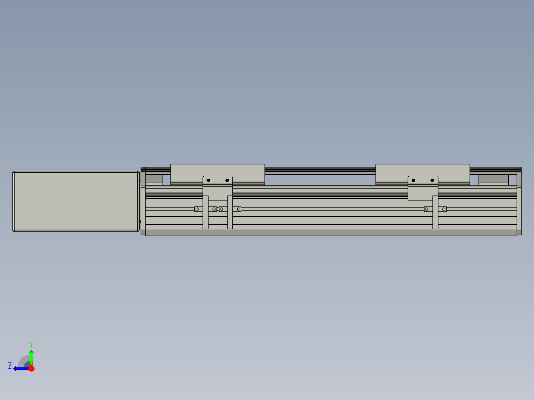 直线模组WG-LHB12-S200-BR设计图纸右视图