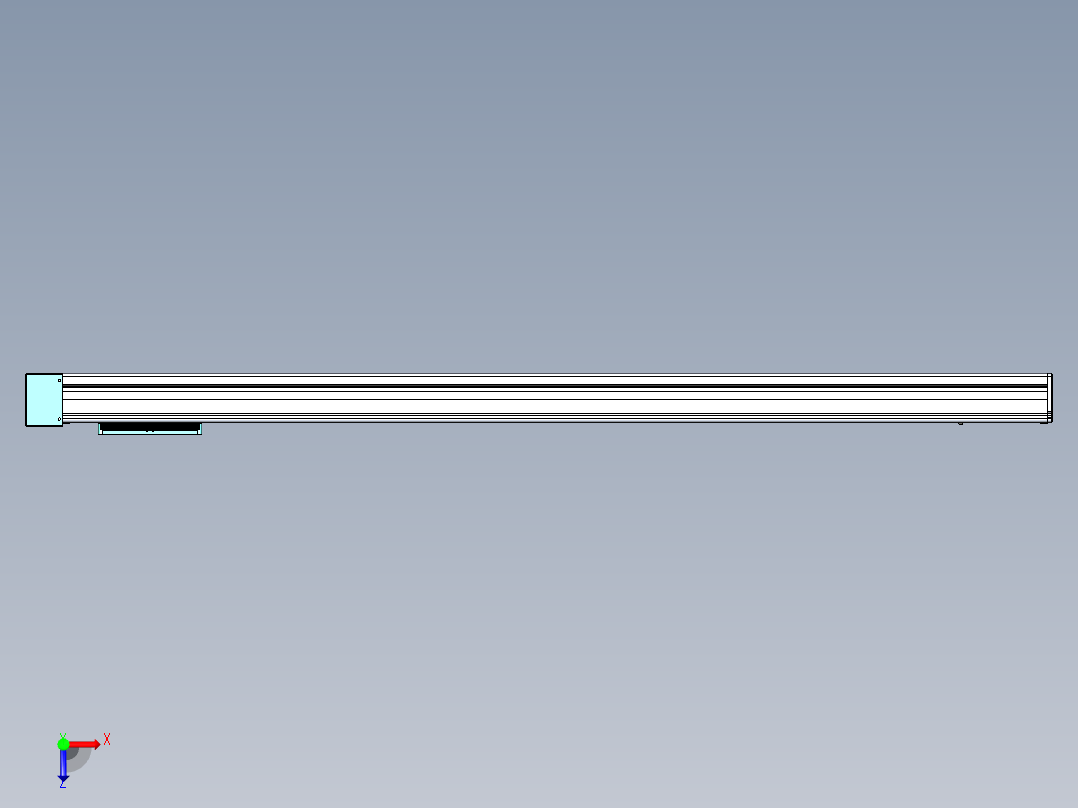 威洛博VC丝杆传动-无尘环境VC14-Lxx-C-S1250-BL-ZP40-C3俯视图