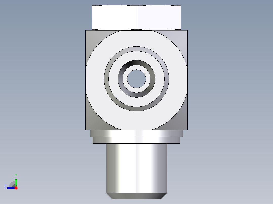 卡套式工业通用硬管接头EO_High_pressure_banjo_tee_TH06SRKDSOMDCF右视图