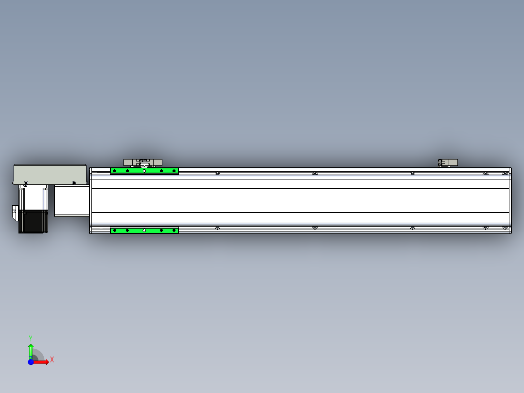 同步带滑台-半封闭B13H-L45-S600-R-P40-D3前视图
