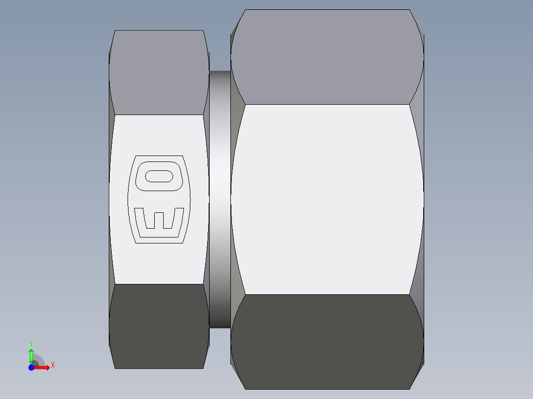 卡套式工业通用硬管接头EO_Blanking_plug_for_tube_ends_ROV25S71前视图