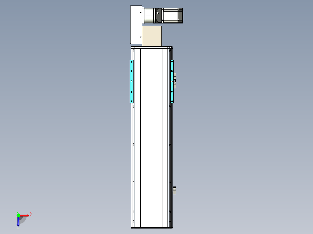 同步带滑台-半封闭B22H-L100-C-S550-L-P75-D3-N5俯视图