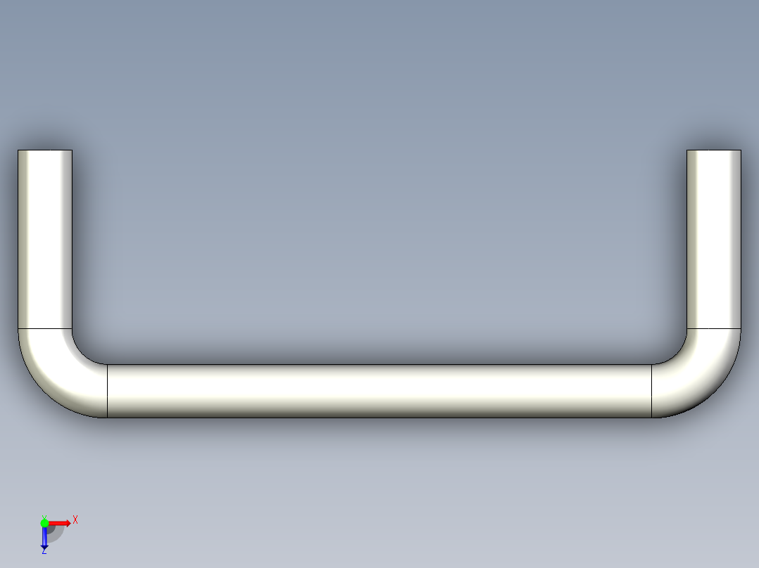 取手(不銹鋼)1098-3D多系列多零件图纸模型俯视图
