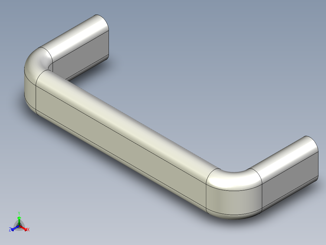 取手(不銹鋼)1098-3D多系列多零件图纸模型正等轴测图