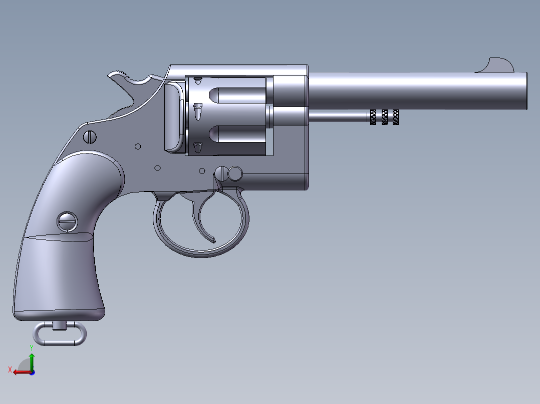 柯尔特M1909左轮手枪（CAL.45口径）后视图