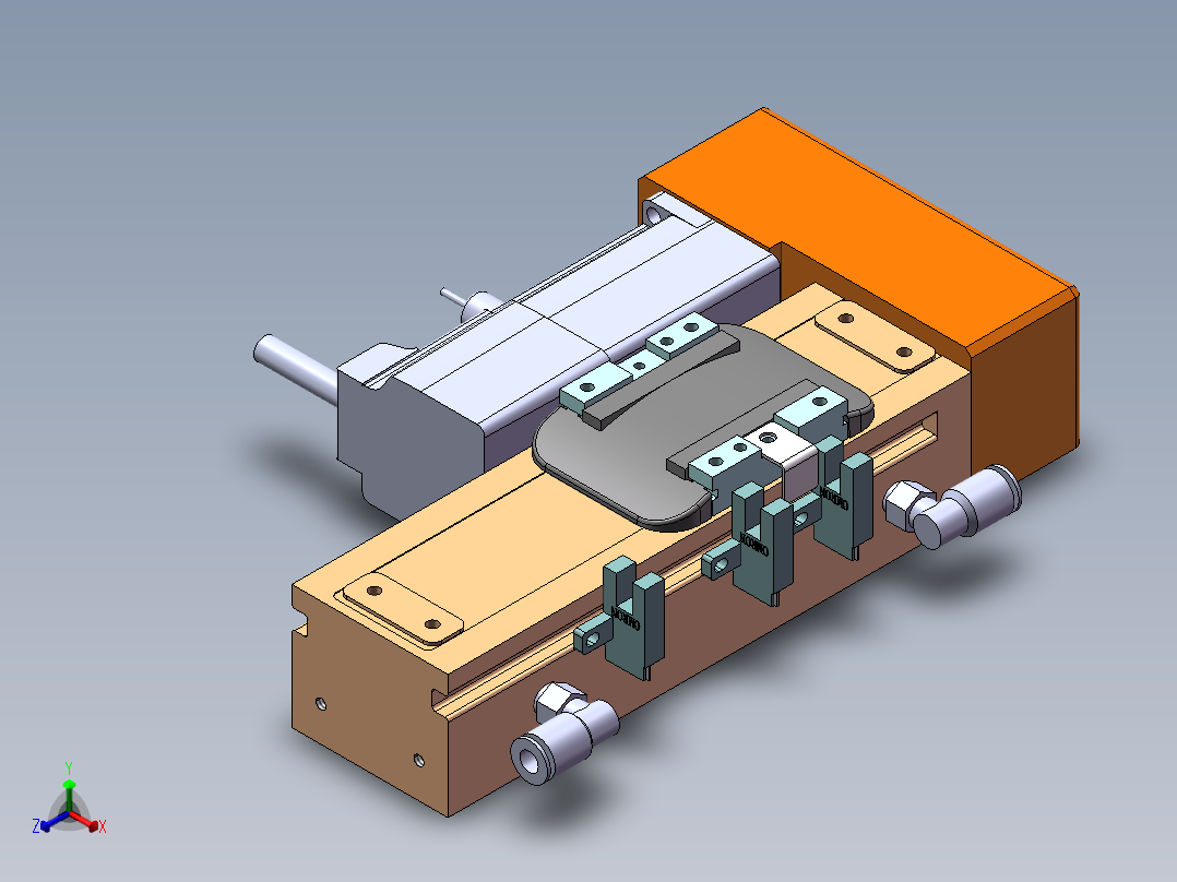 MCH丝杆全封闭MCH5M-BL-100W正等轴测图