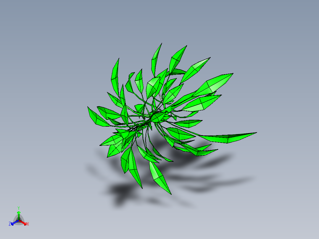绿色植物设计正等轴测图