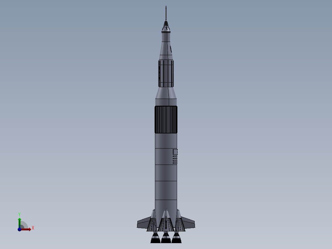 土星五号运载<span style='color: red'>火箭</span><span style='color: red'>简易</span>模型
