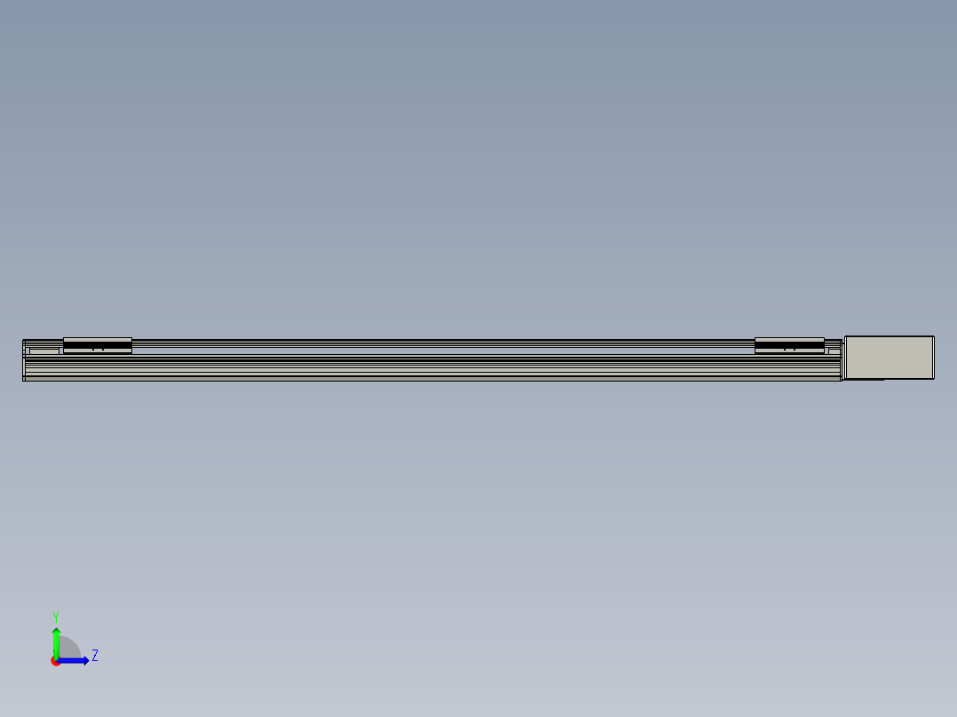 直线模组LHB17-L40-S1500-BL设计图纸左视图
