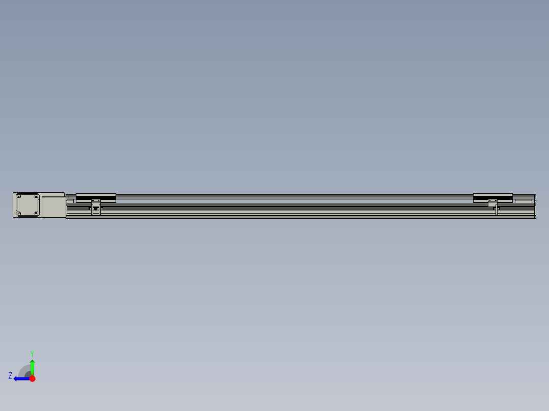 直线模组LHB17-L40-S1500-BL设计图纸右视图