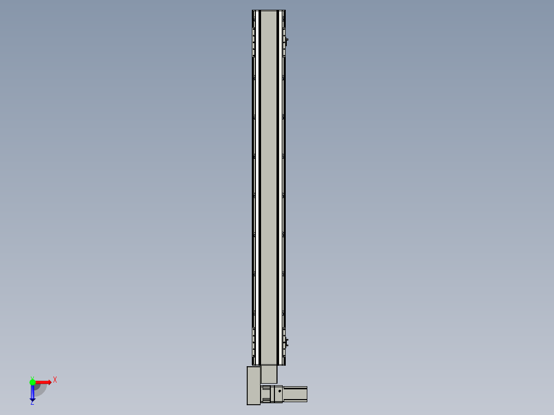 直线模组LHB17-L40-S1500-BL设计图纸俯视图