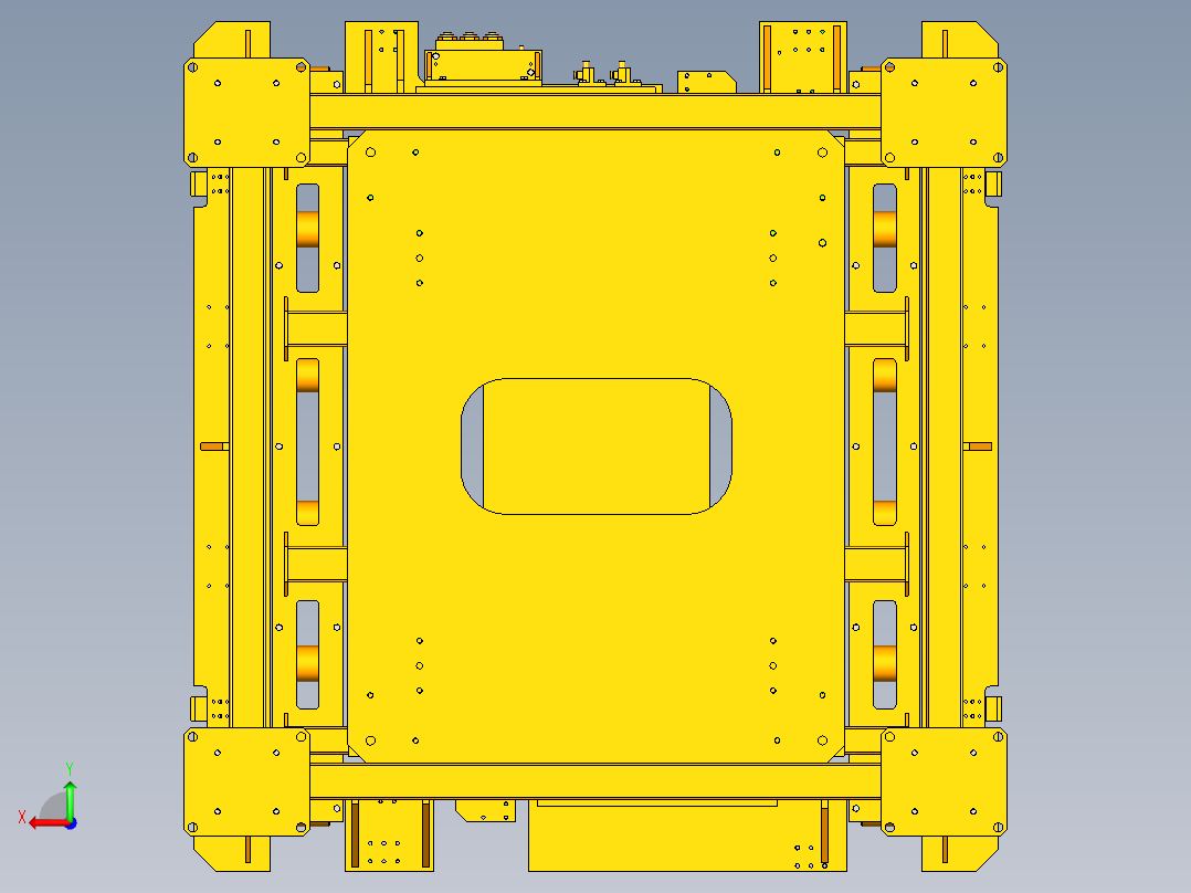 UG升降台模型后视图
