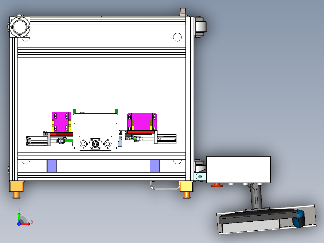 性能测试机俯视图