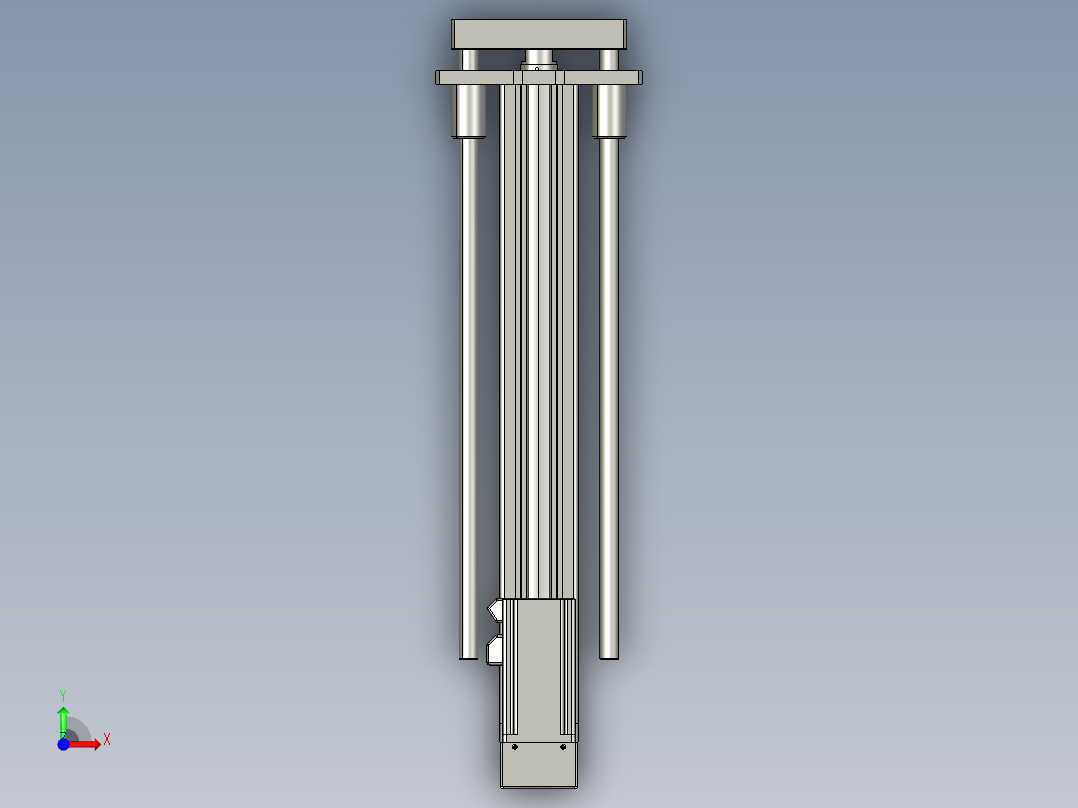 12VZ电动缸-VZ6D-S400-BD前视图