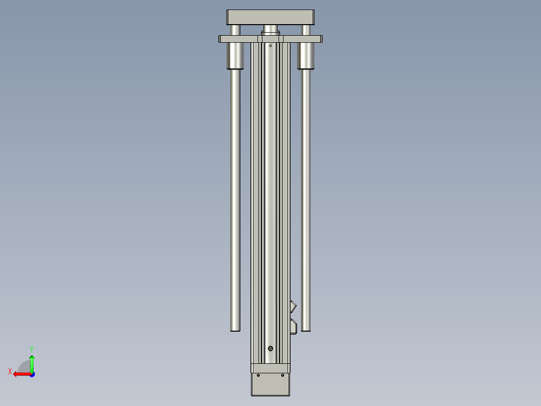 12VZ电动缸-VZ6D-S400-BD后视图