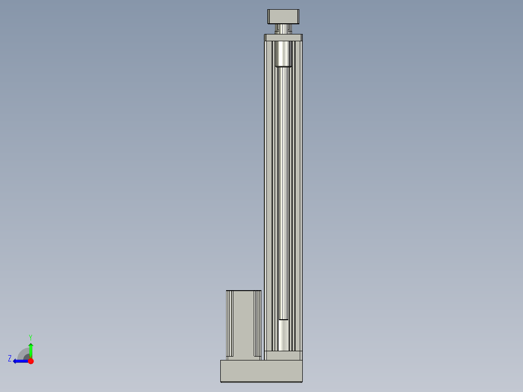 12VZ电动缸-VZ6D-S400-BD右视图