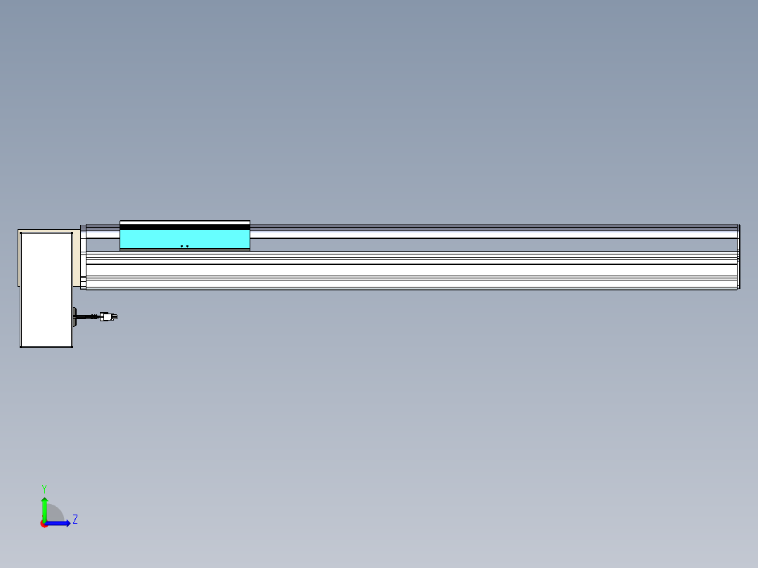 同步带滑台-半封闭B22H-L100-C-S750-LD-P75-D3-N5左视图
