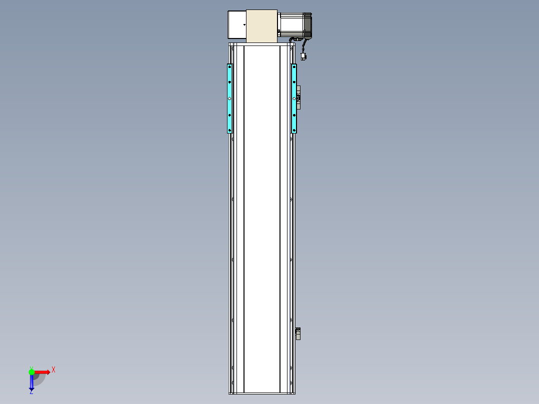同步带滑台-半封闭B22H-L100-C-S750-LD-P75-D3-N5俯视图
