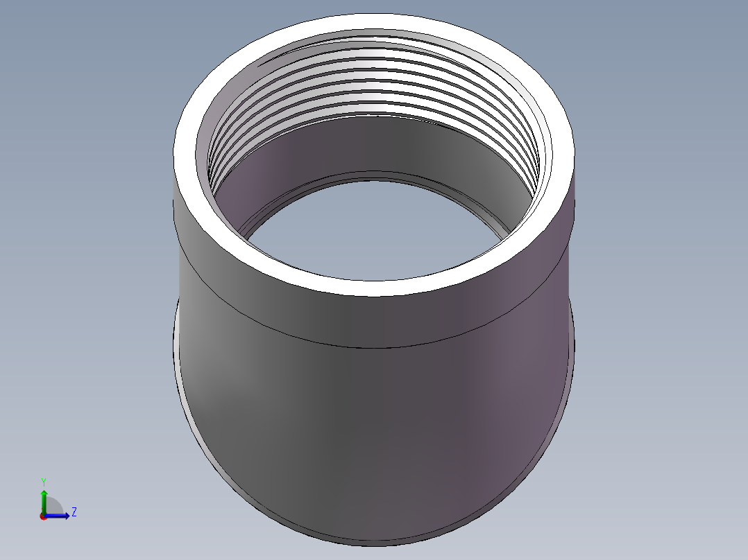 弯头-45°等径 DN40左视图