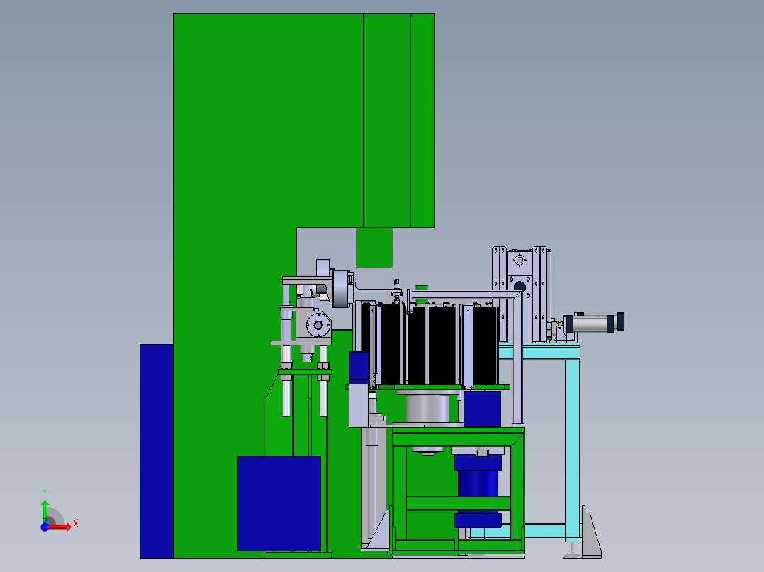 G958 冲床上下料机械手模型前视图