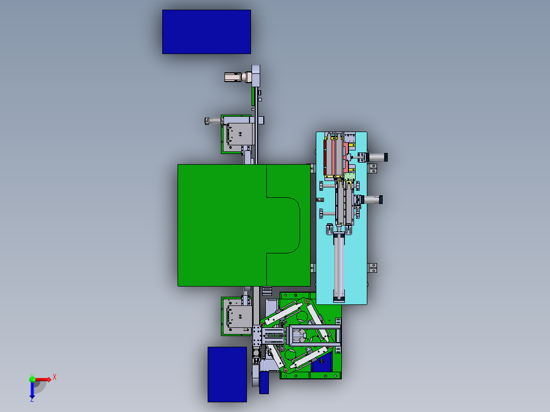 G958 冲床上下料机械手模型俯视图