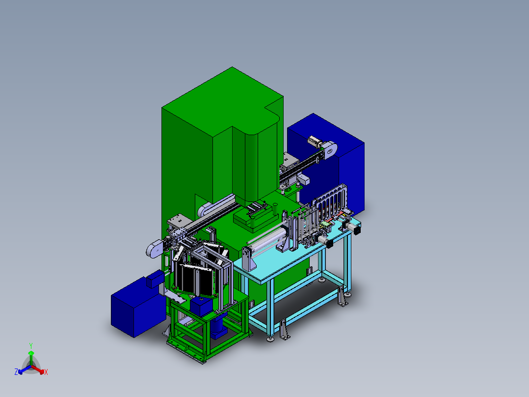 G958 冲床上下料机械手模型正等轴测图