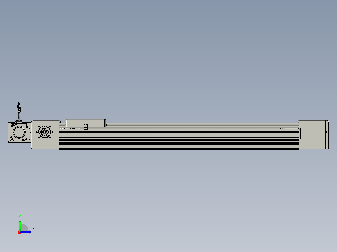 威洛博直线电机模组EB10-L224-S850-BR-ZP75-MS3-5K左视图