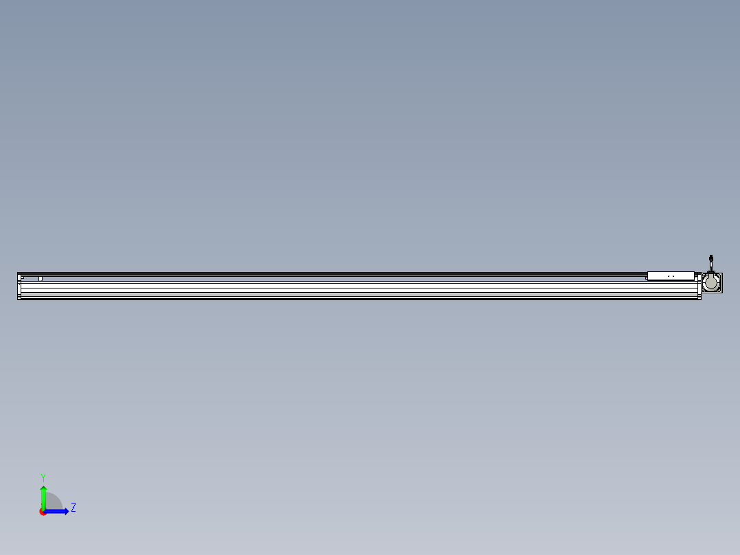 东锦同步带传动-直线滑台模组DH210B-L150-S2700-BL-P750W-C3左视图